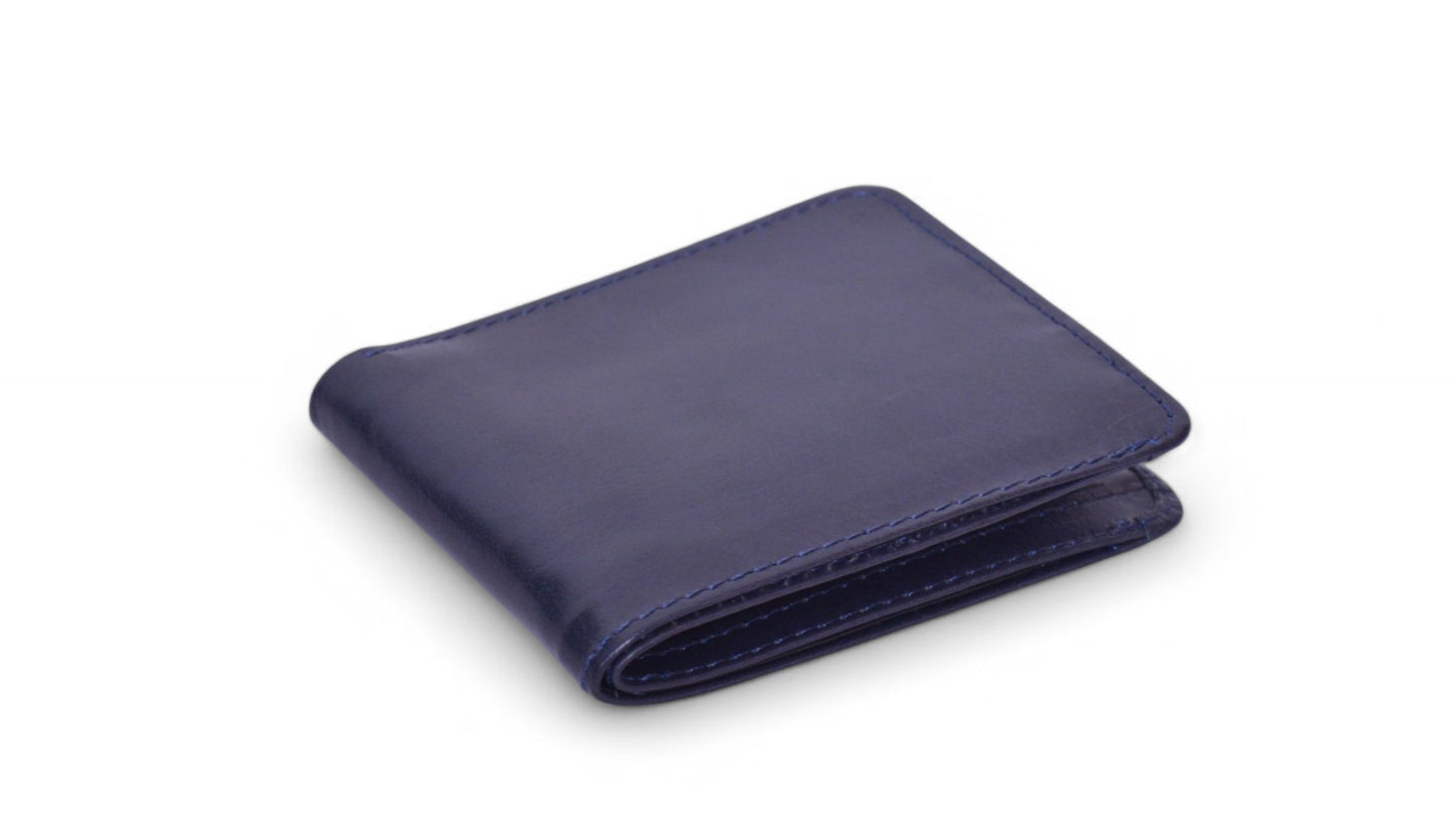 Ocean Blue Luxe Leather Wallet — Sleek & Secure (Open on Delivery)