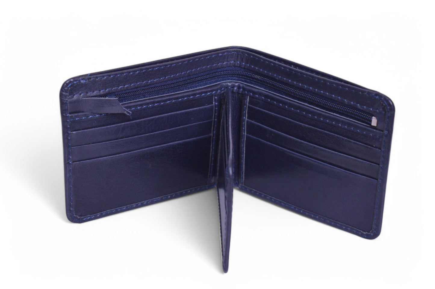 Ocean Blue Luxe Leather Wallet — Sleek & Secure (Open on Delivery)